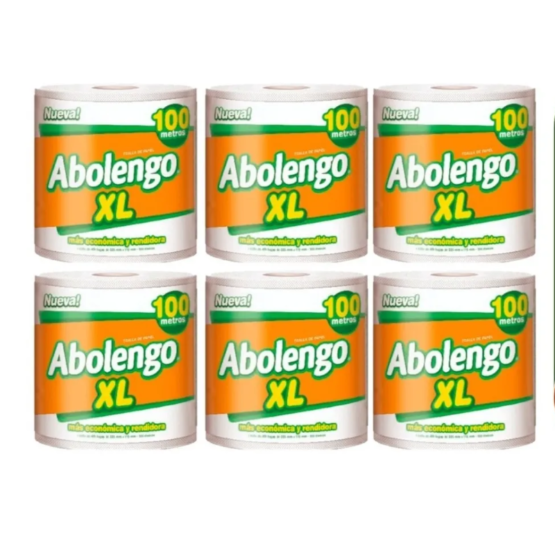 Toalla de Papel Abolengo XL 100 MTS (6 rollos)